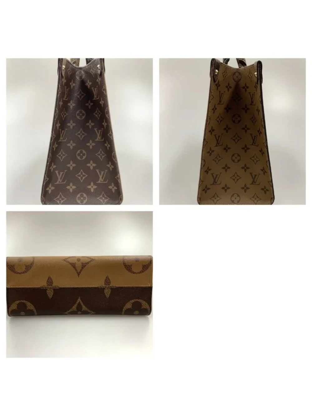 Louis Vuitton Monogram Giant on the Go MM 2-Way Bag Brown